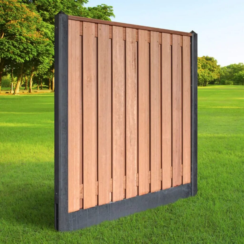 hardhouten hout betonschutting
